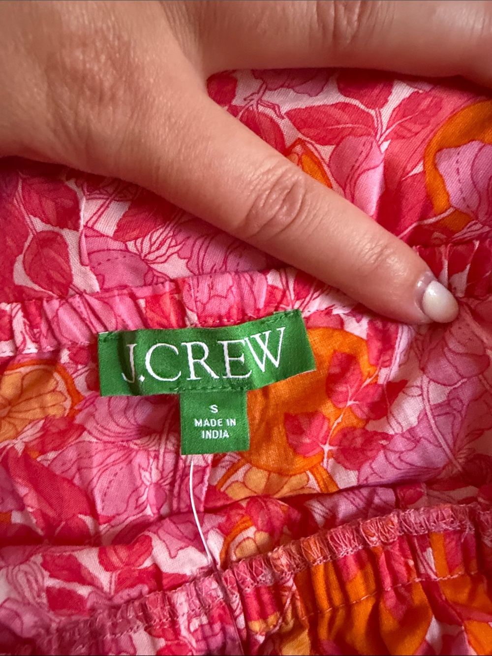 NWT J. Crew Pink and Orange Floral V-Neck Maxi Dress - Picture 4 of 5